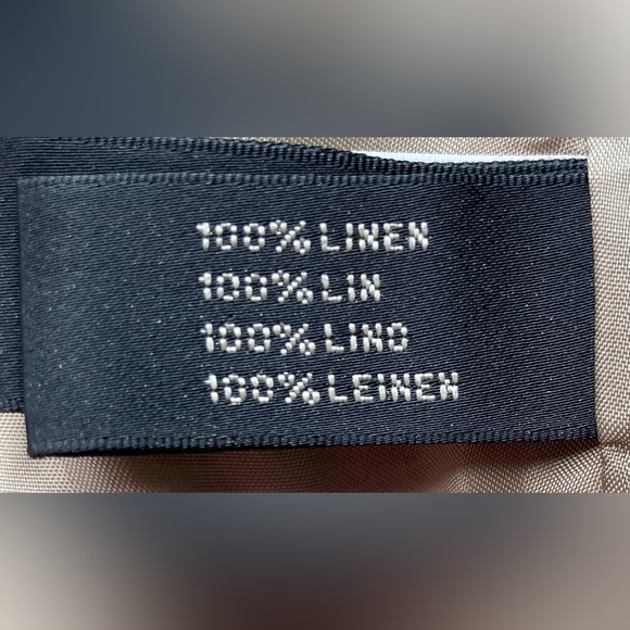 RALPH LAUREN Black Label Tan Gold Fleck Herringbone Linen Midi Pencil Skirt, 4 - Picture 11 of 12